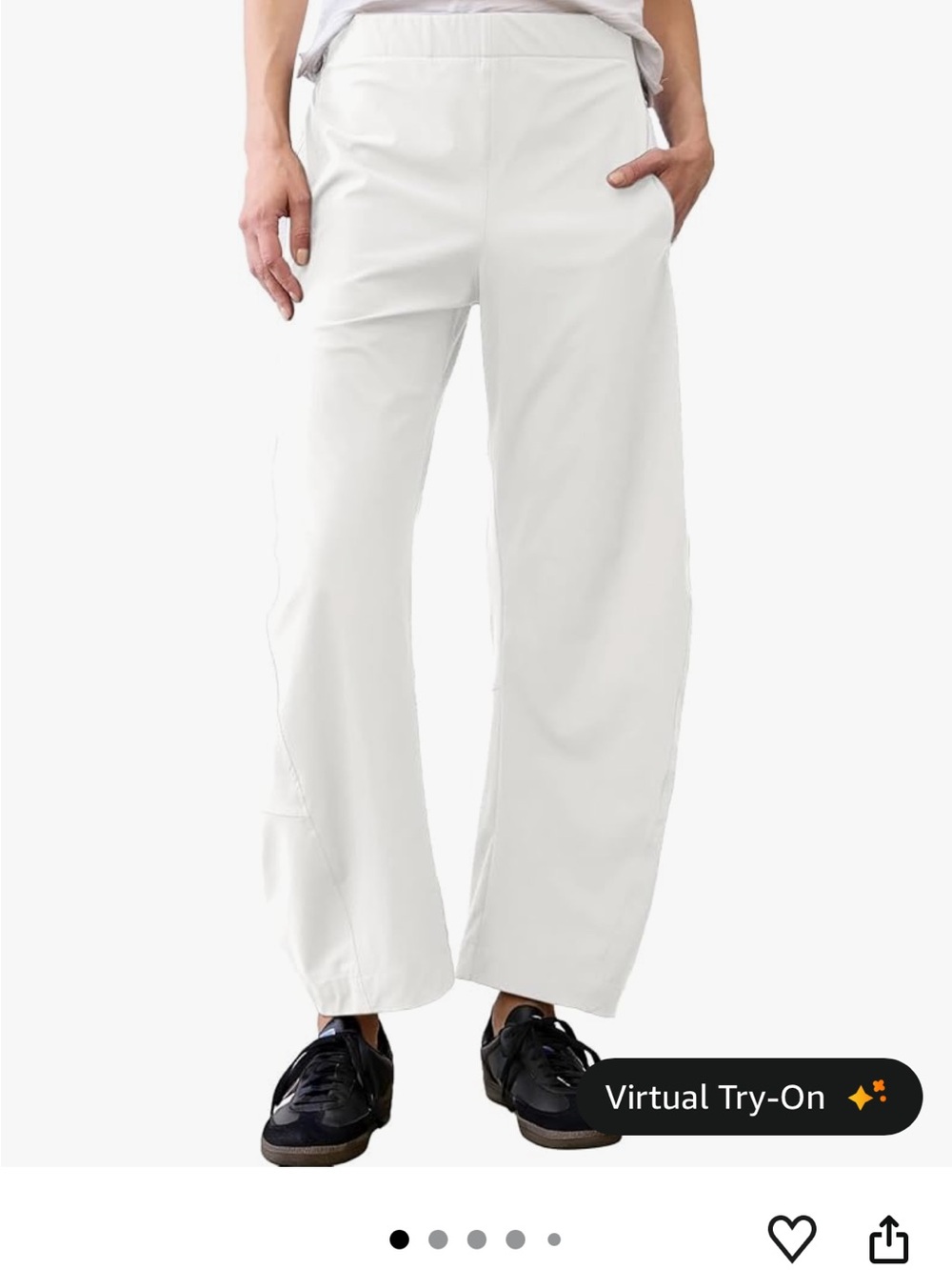 Women’s Barrel Travel White Pants